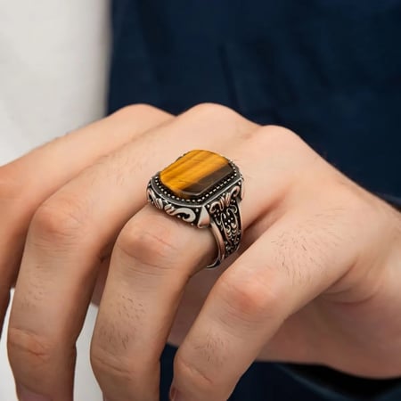 خاتم فضة خالصة عيار 925