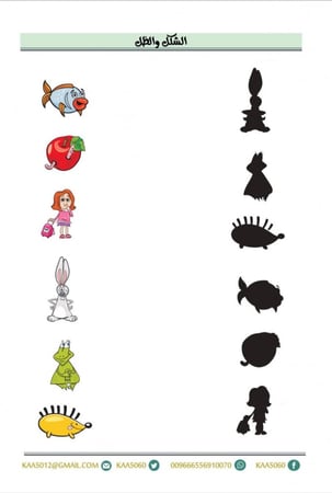 أنشطة الشكل والظل 2 امسح واكتب