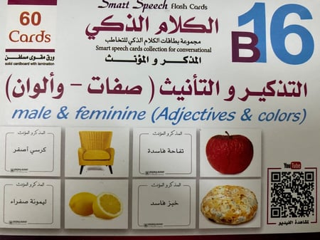 مجموعة الكلام الذكي التذكير والتانيث ( صفات - وألوان) B