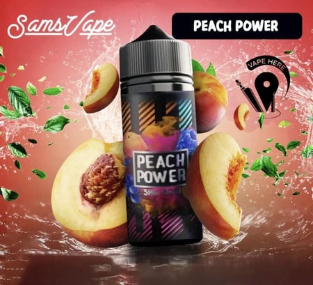 نكهة فيب خوخ باور من شركة سامز فيب 120مل - SAMSVAPE PEACH POWER 120ML