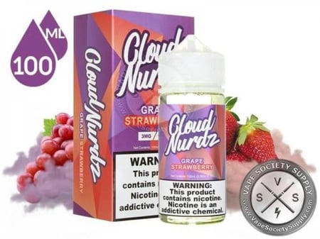نكهة كلاود نيردز عنب فراولة Cloud Nurdz Strawberry Grape 100ml