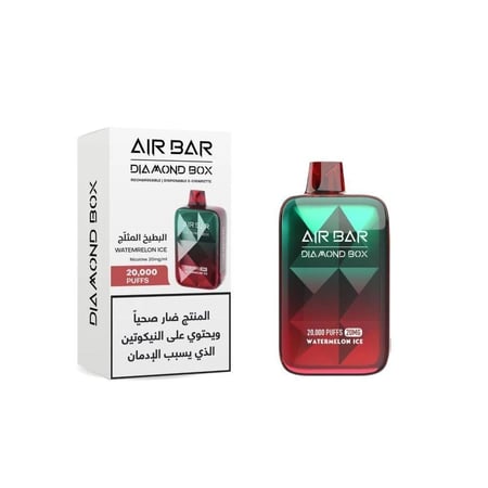 سحبة اير بار دايمون بوكس 20000 سحبة AIR BAR DIAMOND BOX 20000 Puffs