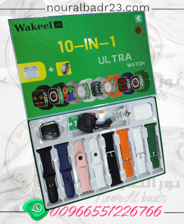 ساعة اكتروني مع سماعات بلوتوث+ 10قطع بالوان مختلفه+ كيس معها هديه بنفس الماركه مديل-3003