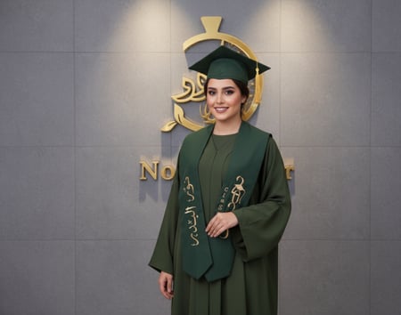 عبايات تخرج + وشاح + قبعه+مع تطريز الاسم والتاريخ حسب الطلب 2024-0