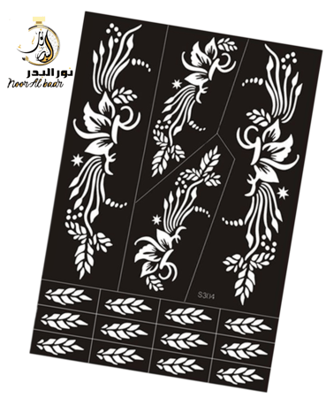 ملصقات الحناء نقشات حناء لليدين والقدمين العرايس-003