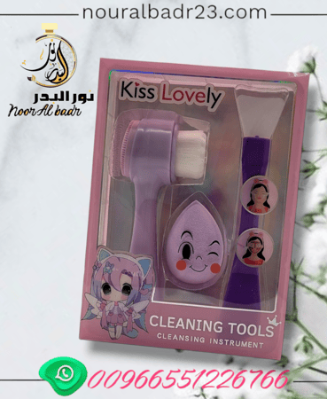 مجموعة اسفنج مكياج مع فرشة مساج وتنظيف الوجه موكون من 3 قطع -متجر نور البدر