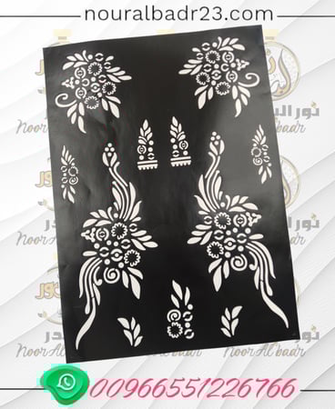 استكر طوابع نقش الحناء العنايه بالقدمين-026