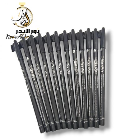 مجموعة الجمله درزن كحل عيون ضد الماء أسود من12 قطعه