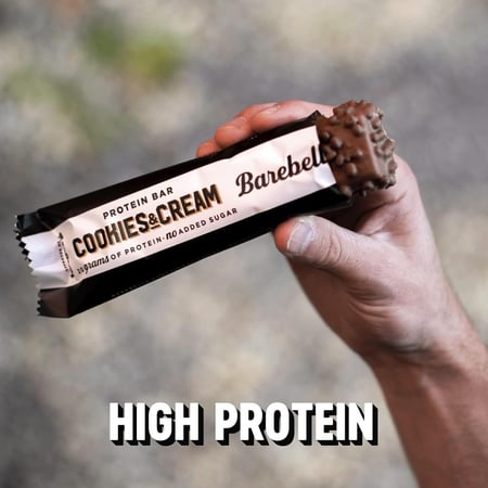 باربلز بروتين بار كوكيز كريم 55جم - كرتون 12 حبة - Barebells Protein Bar Box