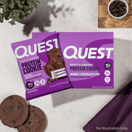كويست بروتين كوكيز دبل شوكليت شيب 59جم - Quest Nutrition Protein Cookies