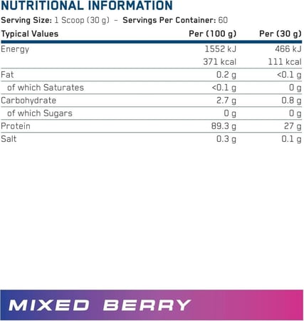 مسحوق Beef-XP Mixed Berry نكهة توت مشكل منعشة وصافية
