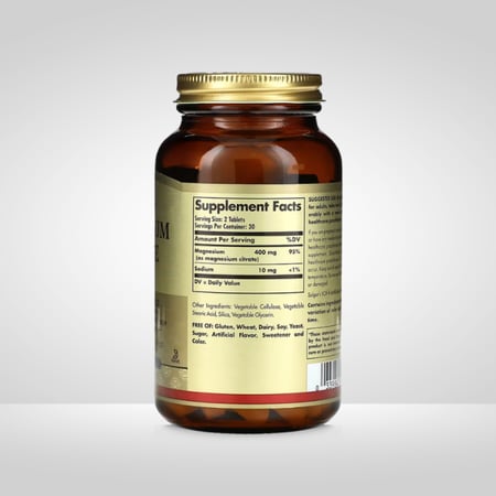 ماغنيسيوم سيترات من سولغار 60 قرص - Solgar Magnesium Citrate