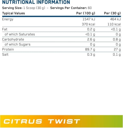 مسحوق Beef-XP Citrus Twist نكهة حمضيات منعشة وصافية