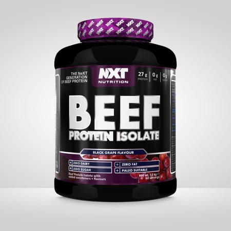 بيف بروتين ايزوليت من نكست نكهة عنب اسود 1.8 كجم - NXT Nutrition Beef Protein