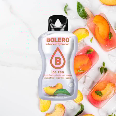 بوليرو منكهات ترطيب وتحلية المياه نكهة شاي الخوخ المثلج (12 حبة) -  Bolero Advanced Hydration Drink Ice Tea Peach (12 Stick)