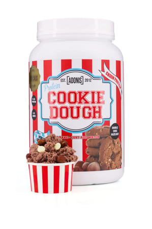 ادونيس - بروتين كوكي دو شوكولاته بالبندق (1 كجم) - Adonis Protein Cookie Dough Double Choc Hazelnut