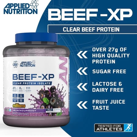 ابلايد نيوترشن بروتين بيف اكس بي نكهة فيمتو 1.8 كجم Applied Nutrition Protein Beef XP Blackcurrant