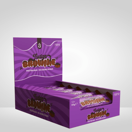نانو بروتين بار فودج براوني 55جم - كرتون 12 حبة - Nano Protein Bar Box