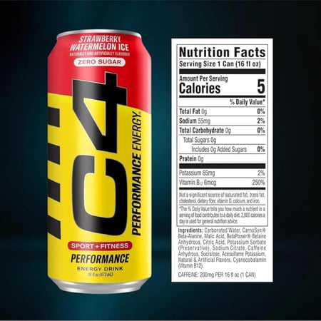 سيليكور سي فور مشروب طاقة فراولة وبطيخ مثلج 473مل-C4 Pre-Workout Drink