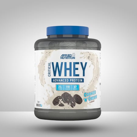 ابلايد مسحوق واي بروتين كريمة الكوكيز - Applied Nutrition Critical WHEY Protein Cookies N’ Cream - 2 Kg