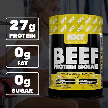 بيف بروتين ايزوليت من نكست نكهة اناناس 540جم - NXT Nutrition Beef Protein
