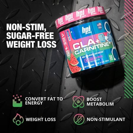 حارق دهون سي ال ايه+كارنيتين نكهة البطيخ المثلج 350جم - bpi CLA+CARNITINE Fat Burner