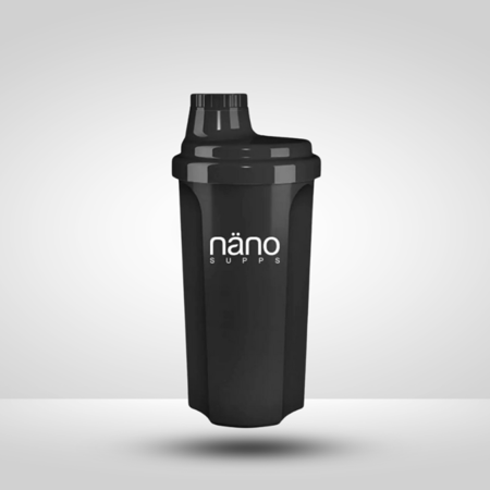 شيكر من نانو اسود ٥٠٠ مل - Nano Supps Protein Shaker Black 500mL