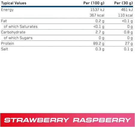 مسحوق Beef-XP Strawberry Raspberry نكهة فراولة وتوت منعشة وصافية