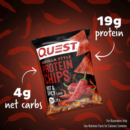 كويست بروتين شيبس تورتيلا حار 32جم - Quest Nutrition Protein Chips