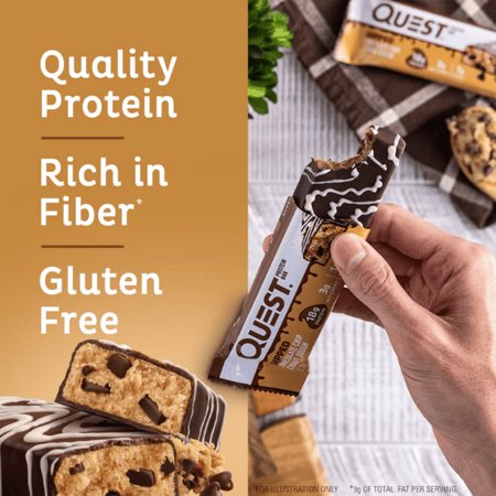 كويست بروتين بار ديبيد شوكليت شيب كوكي دو 50جم - Quest Nutrition Protein Bar