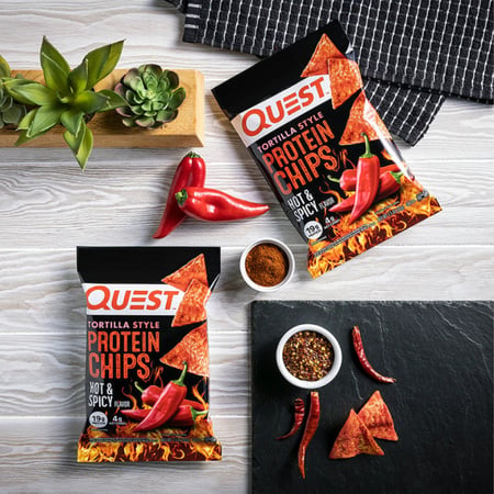 كويست بروتين شيبس تورتيلا حار 32جم - Quest Nutrition Protein Chips
