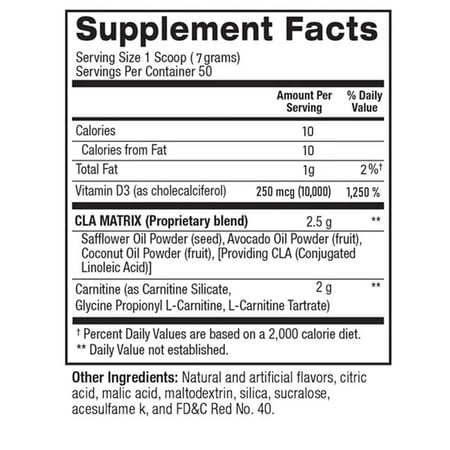 حارق دهون سي ال ايه+كارنيتين نكهة البطيخ المثلج 350جم - bpi CLA+CARNITINE Fat Burner