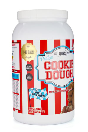 ادونيس - بروتين كوكي دو شوكولاته بالبندق (1 كجم) - Adonis Protein Cookie Dough Double Choc Hazelnut