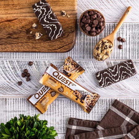 كويست بروتين بار ديبيد شوكليت شيب كوكي دو 50جم - كرتون 12 حبة - Quest Nutrition Protein Bar Box