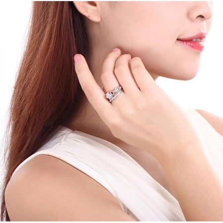 خاتم زهرة القلب من البلاتين