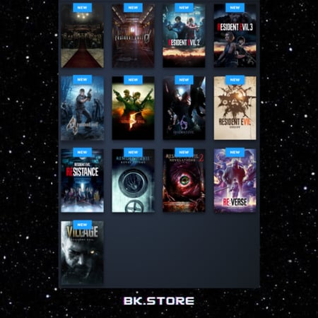 بكج جميع اجزاء ريزدنت ايفل.