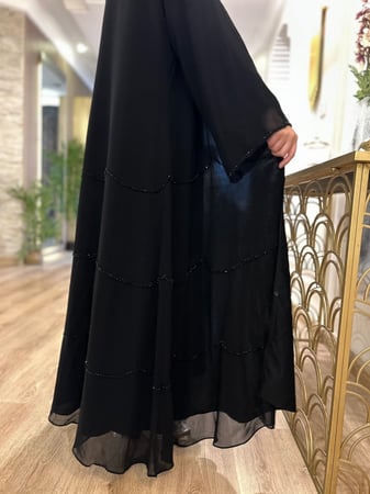 عباية سجى ) شيفون شك اسود
