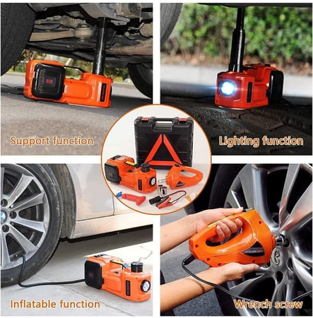 رافعة كهربائية للسيارة ومضخة هواء 5 طن وجهاز فك الصواميل الكهربائي حافظة،