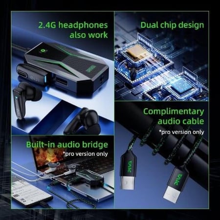 وصلة تايب سي 5in1 بكرت صوت 32bit من شركة بيفا PIVA GS4 من متجر اكتف