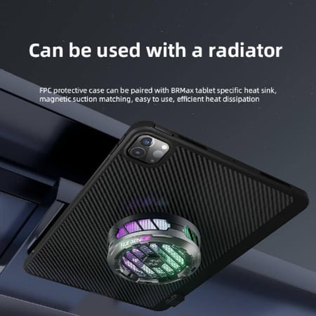 كفر للايباد مع وصلة مدمج به خاصية المغناطيس للمروحة ومساحة توزيع للبرو