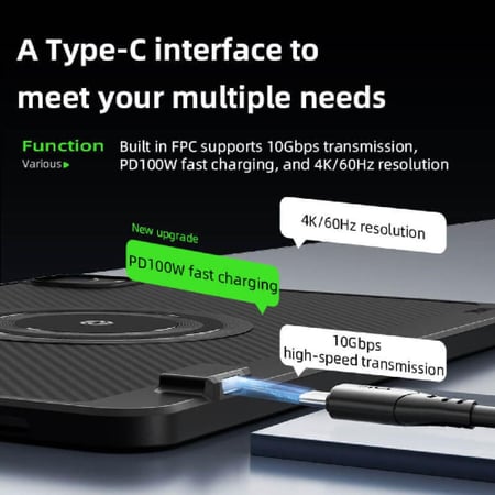 كفر للايباد مع وصلة مدمج به خاصية المغناطيس للمروحة ومساحة توزيع للبرو