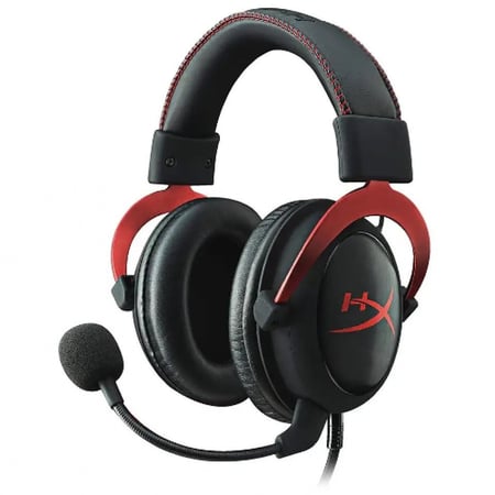 سماعة HyperX Cloud 2 صوت محيطي ميكروفون قابل للإزالة وسادات مريحة