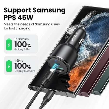 شاحن للسيارة بمنفذ تايب سي و USB بقوة 63 واط | UGREEN