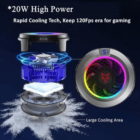 مروحة تبريد مائي مع مغناطيس لتبريد هاتفك بثلاث سرعات افضل حل للحرارة