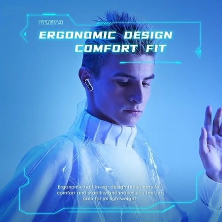 سماعة بلوتوث للالعاب theta بميزة تأخير 50ms وعدة انماط | Langsdom