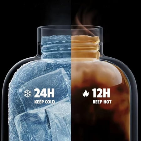 مطارة ماء حار وبارد تكتك 750 مللي مع ستاند جوال مدمج Taktik Thermal Bottle With Magnetic Phone Holder
