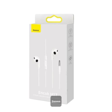 سماعات أذن سلكية من Baseus Encok H17 مزودة بميكروفون وصوت جهير ستيريو