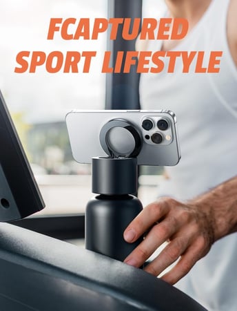 مطارة ماء حار وبارد تكتك 750 مللي مع ستاند جوال مدمج Taktik Thermal Bottle With Magnetic Phone Holder