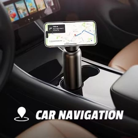 مطارة ماء حار وبارد تكتك 750 مللي مع ستاند جوال مدمج Taktik Thermal Bottle With Magnetic Phone Holder