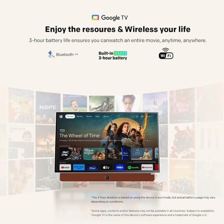 شاشة سمارت لاسلكية متنقلة سكاي وورث 24 بوصة Skyworth Portable Smart Google TV